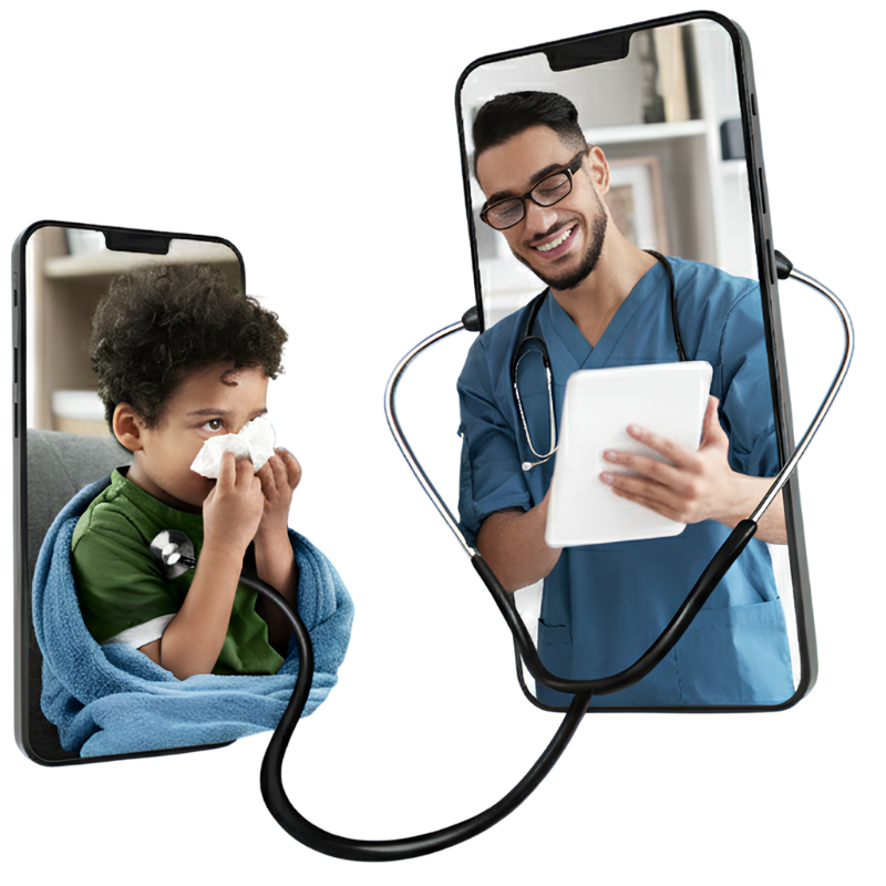 Teleconsulta via smartphone - paciente e médico